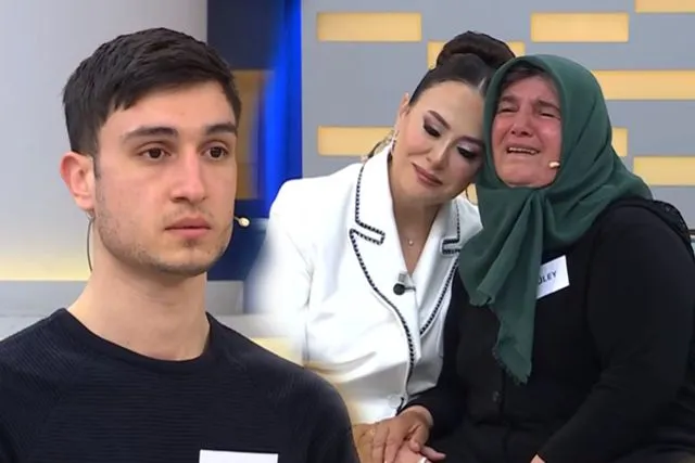 Ağlayan anne, taş kesilen evlat! Canlı yayında dikkat çeken görüntü