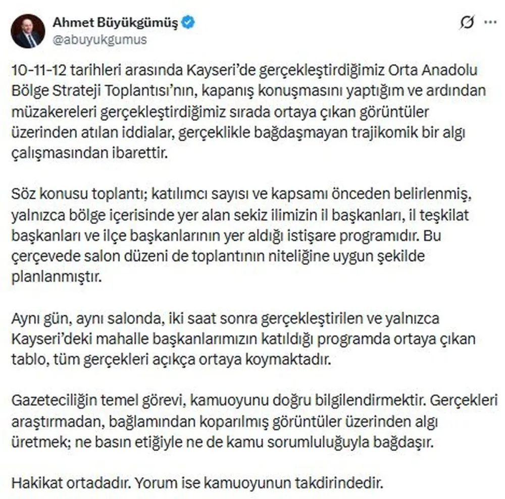 Büyükgümüş: Salon İddiaları Trajikomik