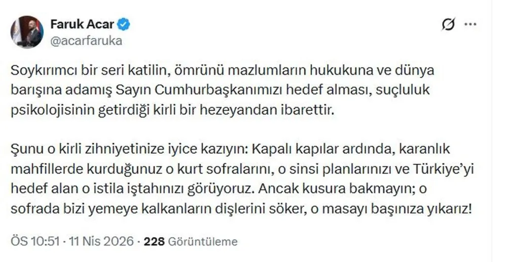 Cumhurbaşkanına Yönelik Saldırılar Kınındı