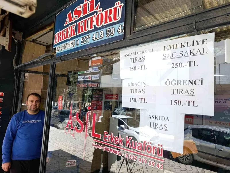 Çivrilli berberden dayanışma örneği
