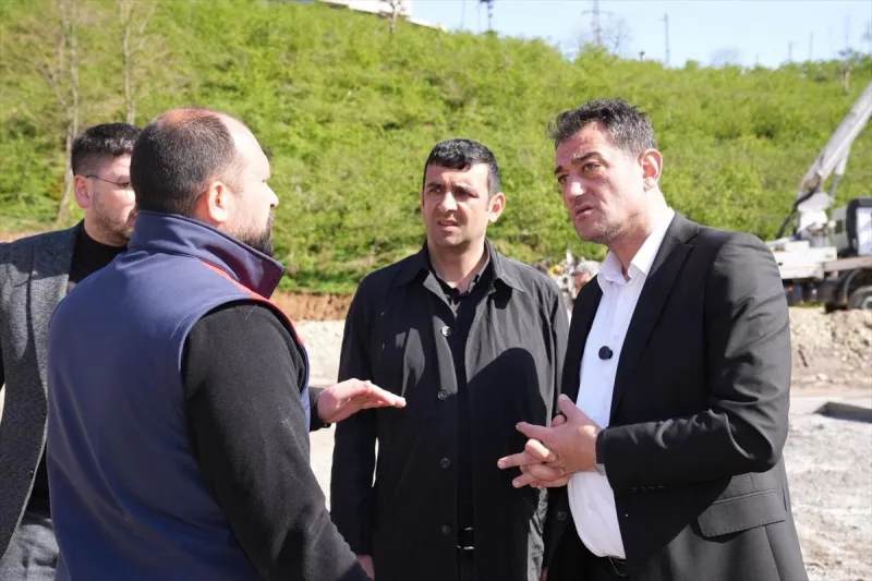 Giresun Belediye Başkanı Köse, yapımı devam eden canlı hayvan pazarı alanını inceledi