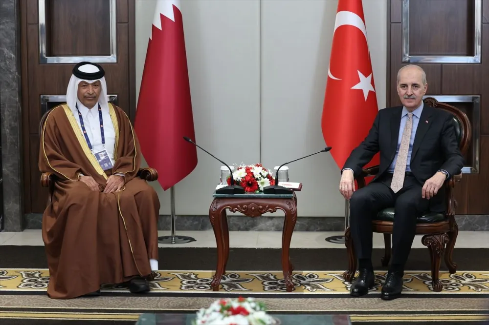 TBMM Başkanı Kurtulmuş, Katar Şura Meclisi Başkanı Al-Ghanim ile görüştü