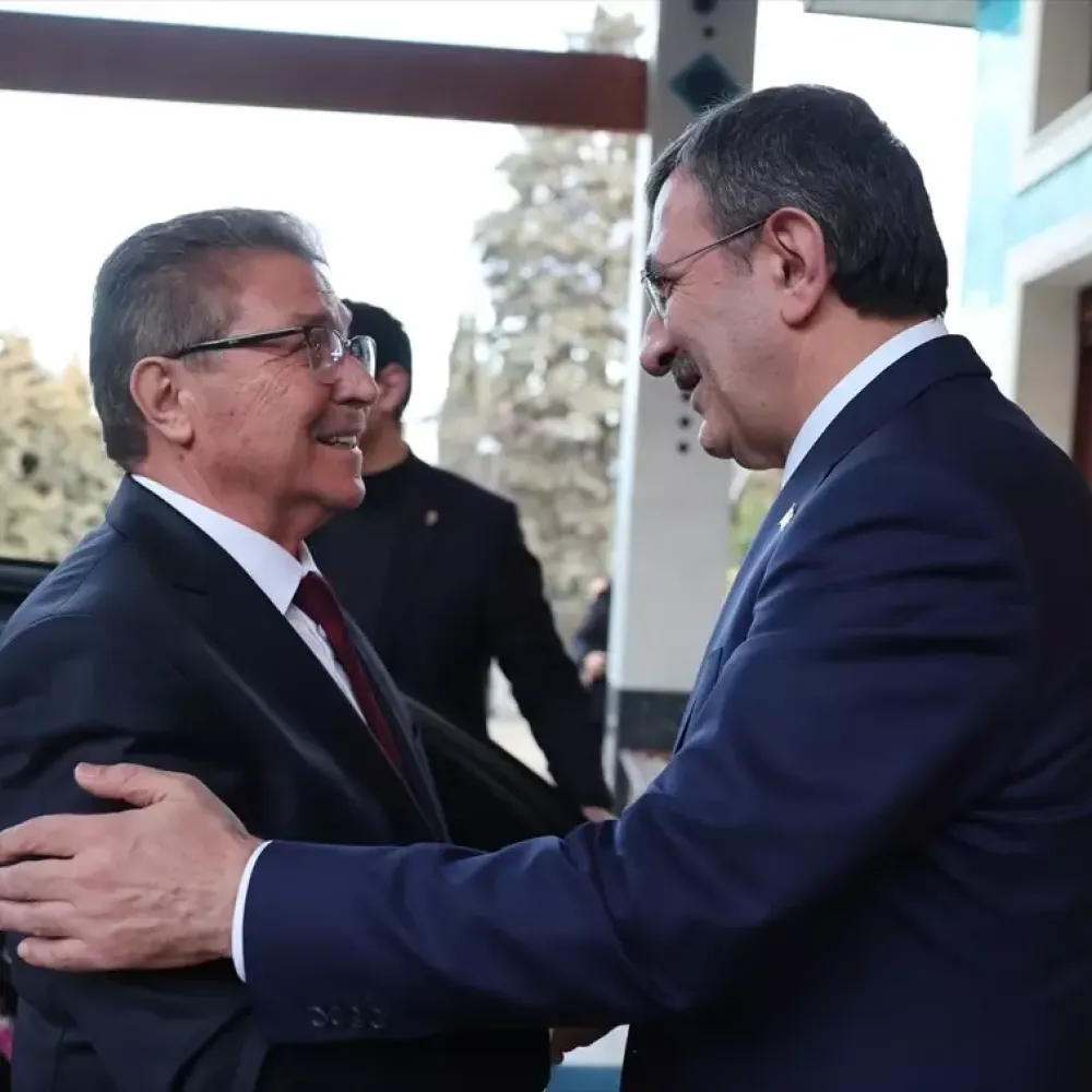 Cumhurbaşkanı Yardımcısı Yılmaz, KKTC Başbakanı Üstel ile görüştü Açıklaması
