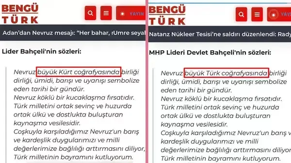 Bengü Türk'te Kritik Hata: Devlet Bahçeli'nin Nevruz Mesajındaki Yanlışlık Editörün İşine Mal Oldu